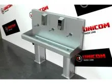 Умывальник трехсекционный на стойке UNICOM UBP-03