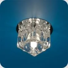 Светильник точечный 50Вт (G4,12В,хром) кристалл