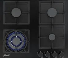 Газовая варочная панель Fornelli PGA 60 QUADRO черный